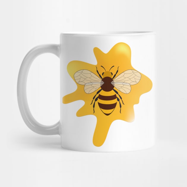 Bee on Honey by Pearsville
